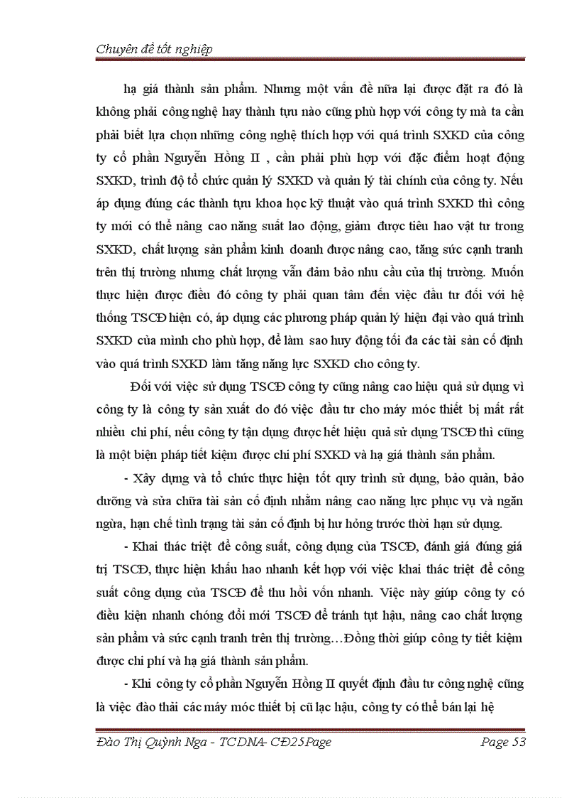 image for page Các giải pháp chủ yếu tăng cường quản lý chi phí sản xuất kinh doanh và hạ giá thành sản phẩm tại công ty cổ phần Nguyễn Hồng II 1