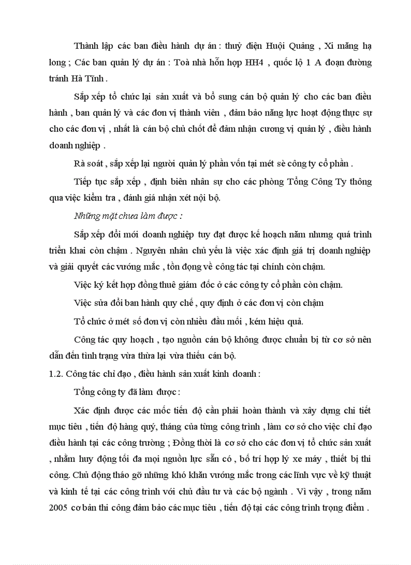 image for page Thực trạng và giải pháp về hoạt động đầu tư phát triển tại Tổng Công Ty Sông Đa 1