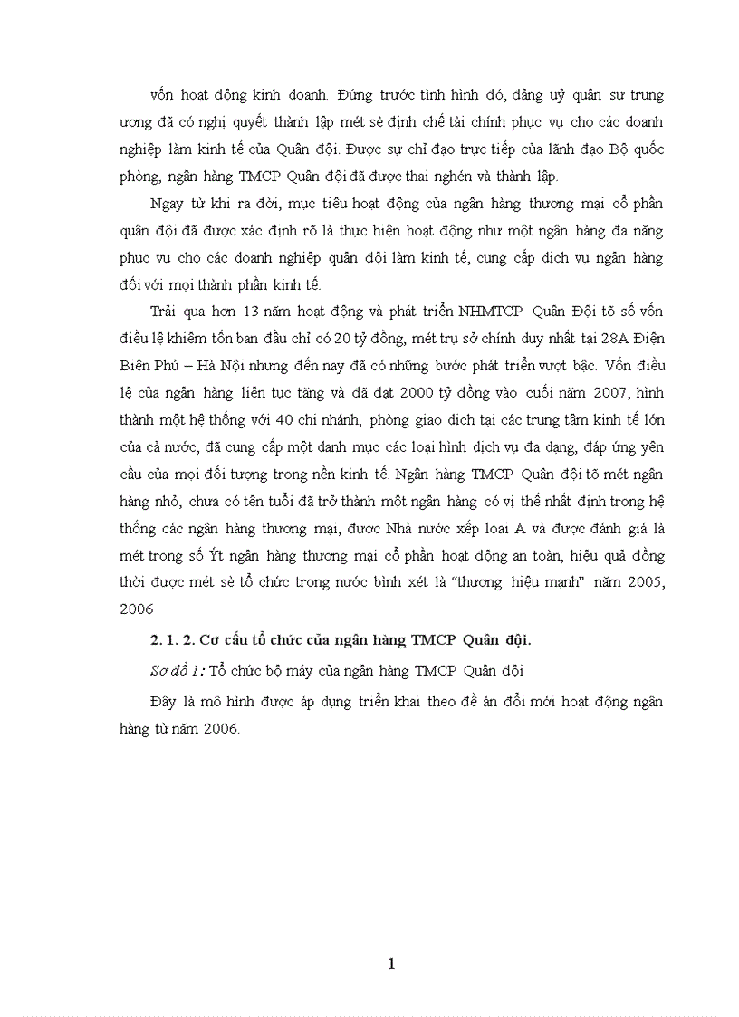 image for page Giải pháp mở rộng cho vay đối với DNNQD tại NHTMCP Quân Đội 1