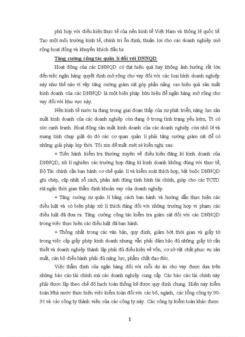 image for page Giải pháp mở rộng cho vay đối với DNNQD tại NHTMCP Quân Đội 1