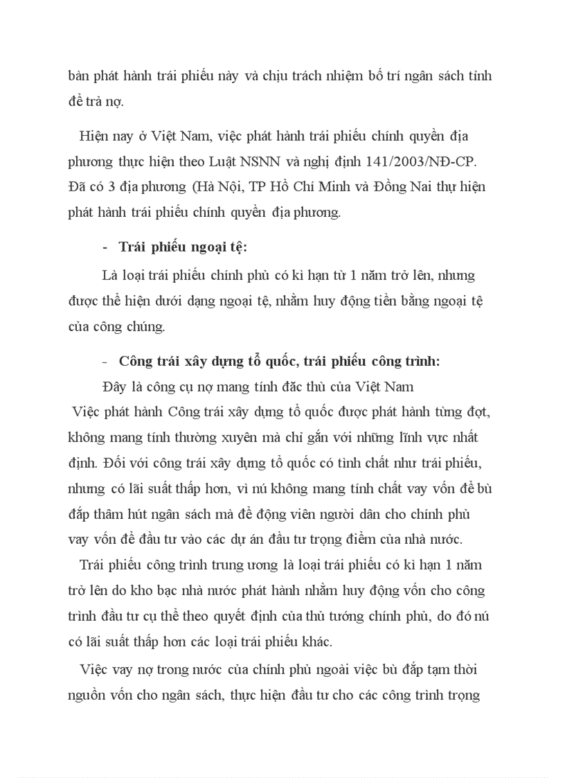 image for page Trình bày các công cụ vay nợ của Nhà nước Thực trạng vay nợ của Nhà nước Việt Nam trong thời gian qua 1