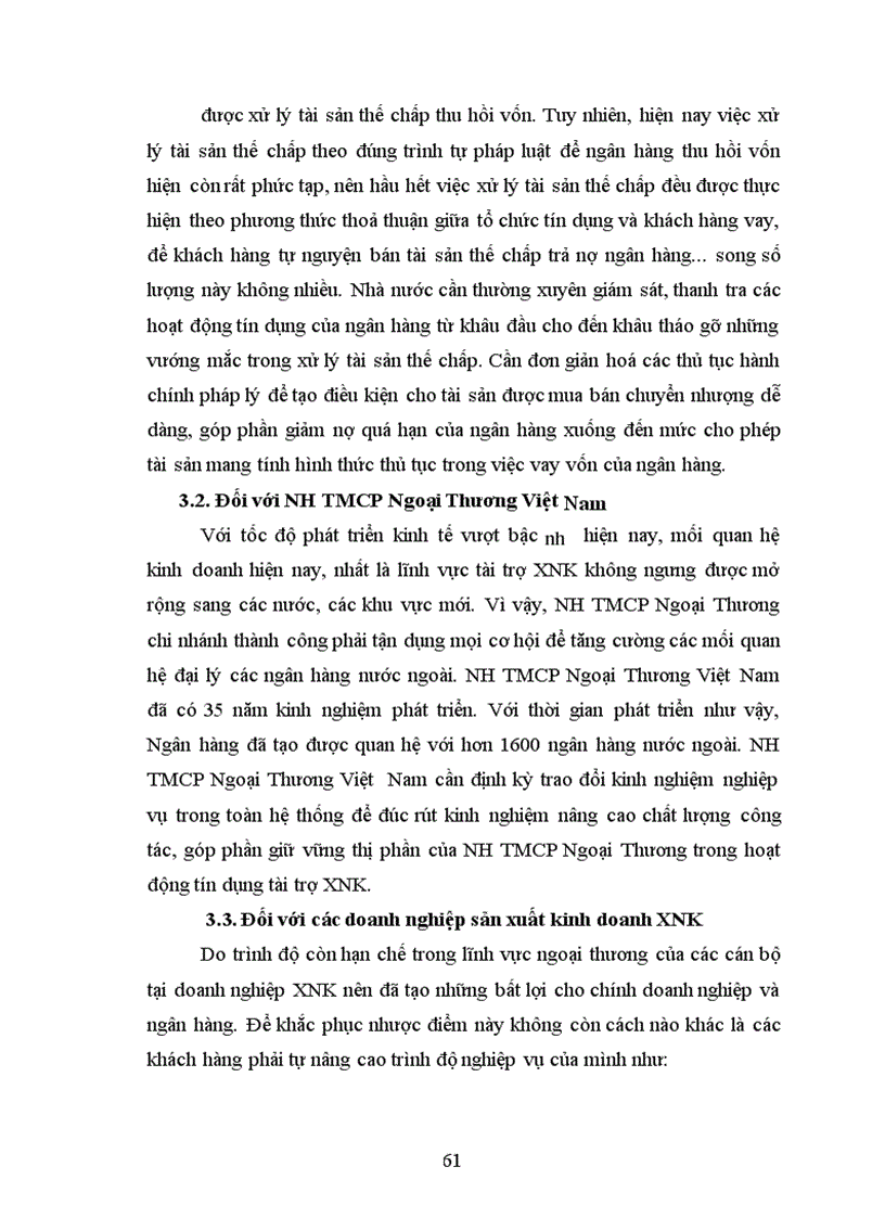 image for page Thực trạng hoạt động tín dụng tài trợ xuất nhập khẩu tại NH TMCP Ngoại Thương chi nhánh thành công
