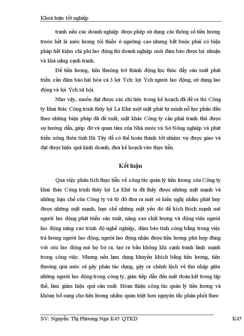 image for page Quản lý tiền lương và tiền công tại Công ty KTCT thuỷ lợi La Khê 1