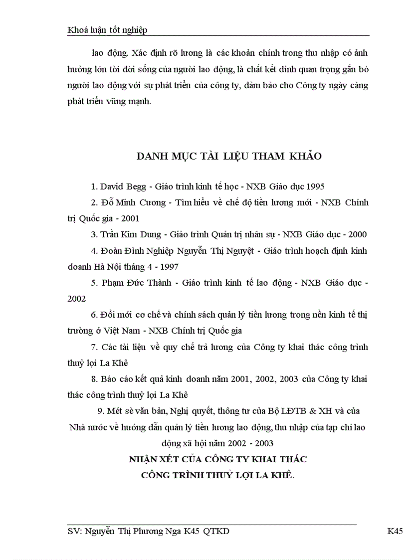 image for page Quản lý tiền lương và tiền công tại Công ty KTCT thuỷ lợi La Khê 1