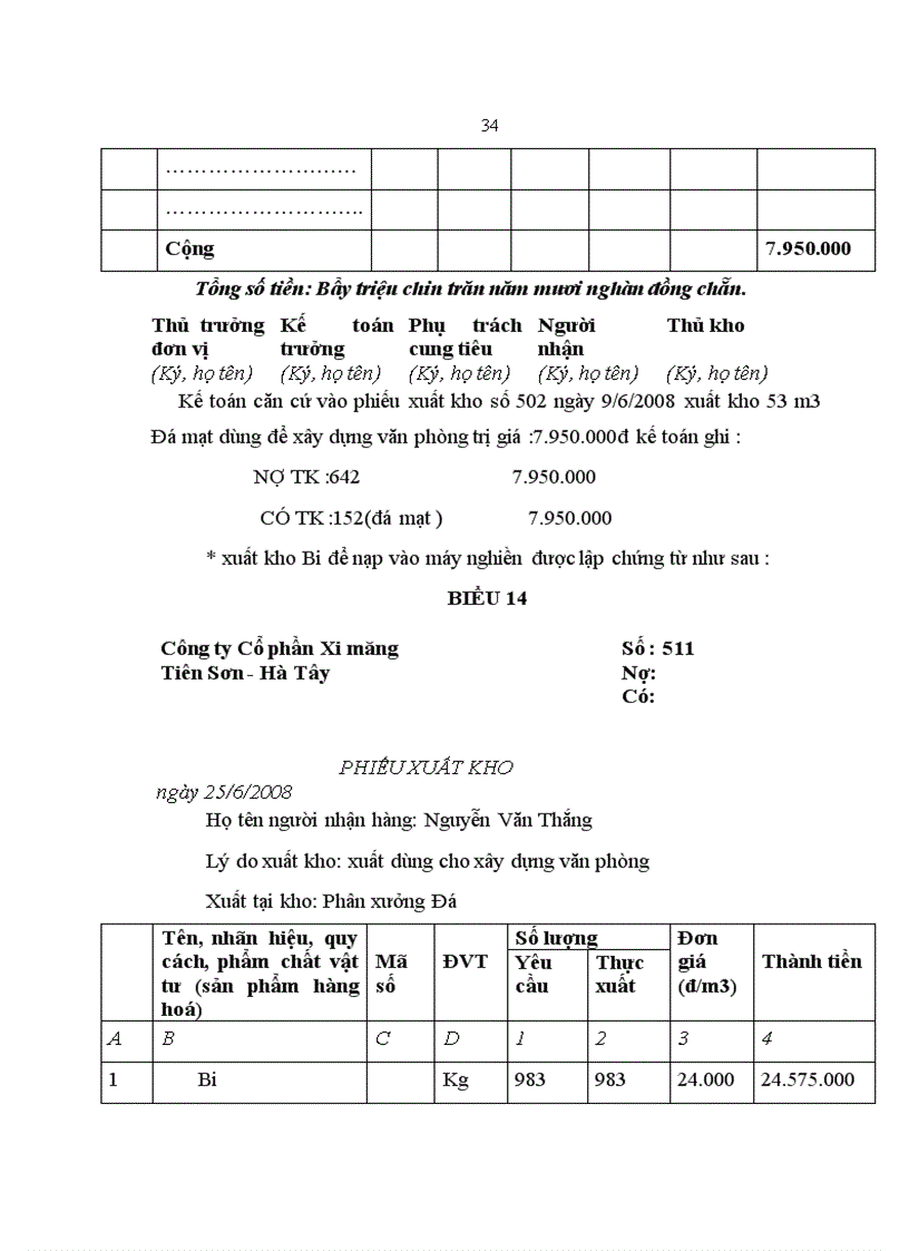 image for page Kế toán nguyên vật liệu tại Công ty Cổ Phần Xi măng Tiên Sơn 1