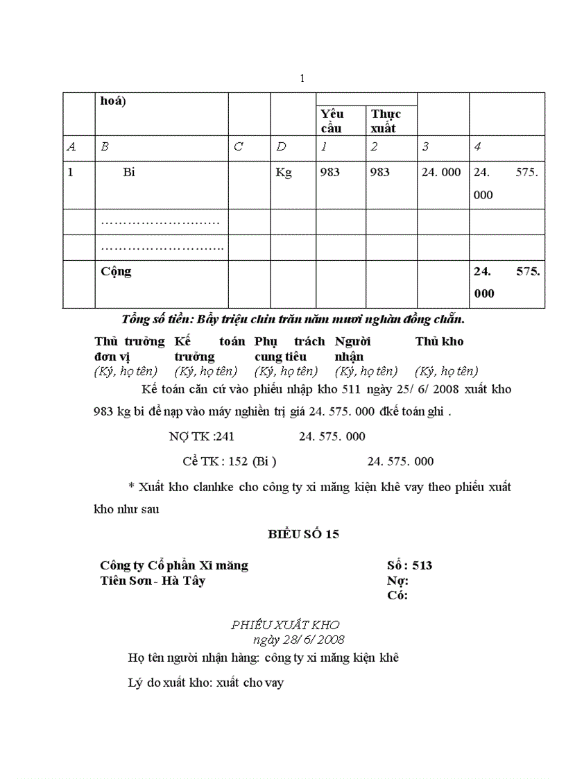 image for page Kế toán nguyên vật liệu tại Công ty Cổ Phần Xi măng Tiên Sơn 1