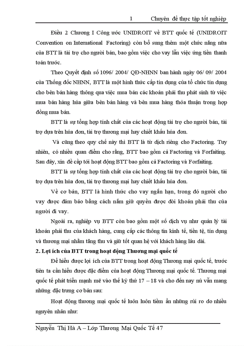 image for page Hoạt động Bao thanh toán tại SGD NH TMCP NT VN Vietcombank