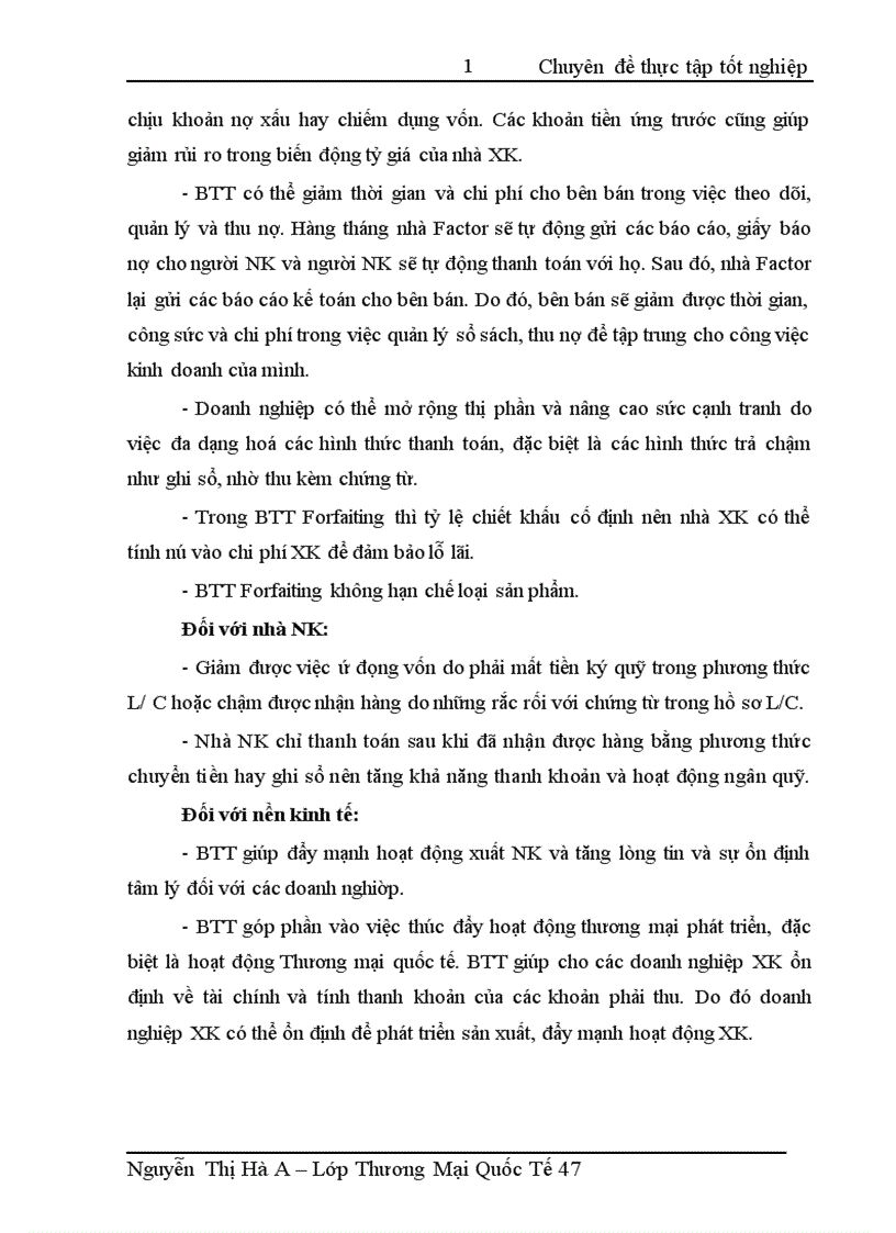 image for page Hoạt động Bao thanh toán tại SGD NH TMCP NT VN Vietcombank