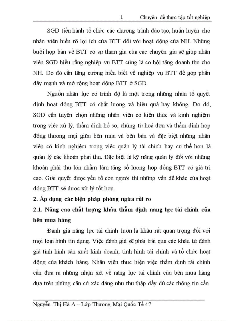 image for page Hoạt động Bao thanh toán tại SGD NH TMCP NT VN Vietcombank