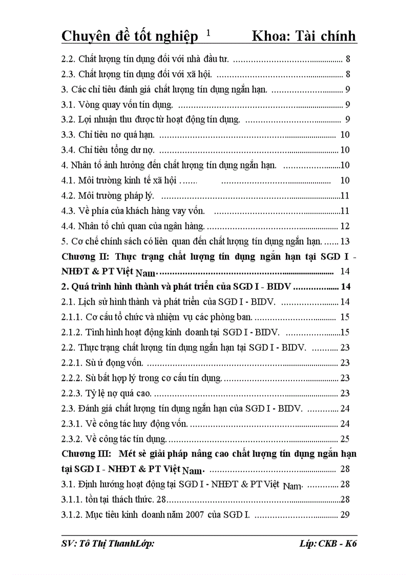 image for page Giải pháp nâng cao chất lượng hoạt động tín dụng ngắn hạn tại Sở giao dịch I Ngân hàng đầu tư và phát triển Việt Nam 1