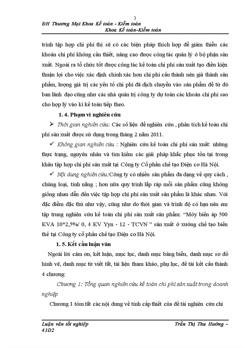 image for page Kế toán chi phí sản xuất sản phẩm máy biến áp của Công ty cổ phần Chế tạo Điện cơ Hà Nội 1