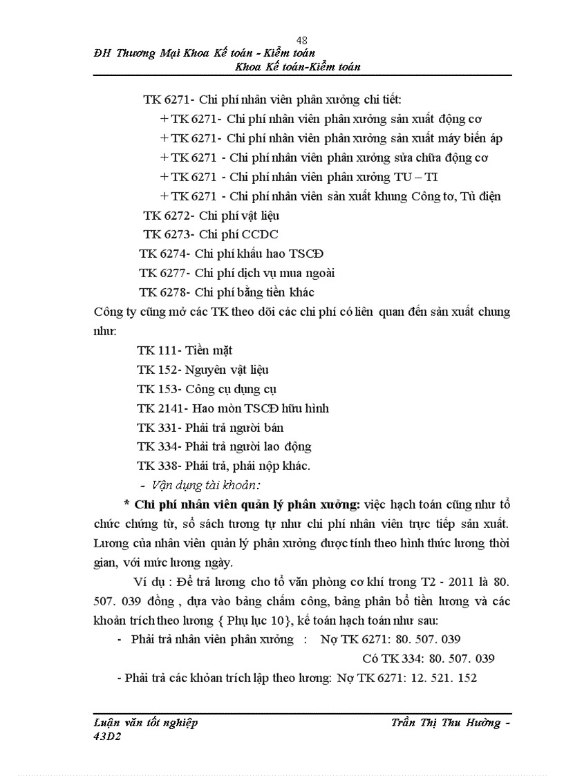 image for page Kế toán chi phí sản xuất sản phẩm máy biến áp của Công ty cổ phần Chế tạo Điện cơ Hà Nội 1