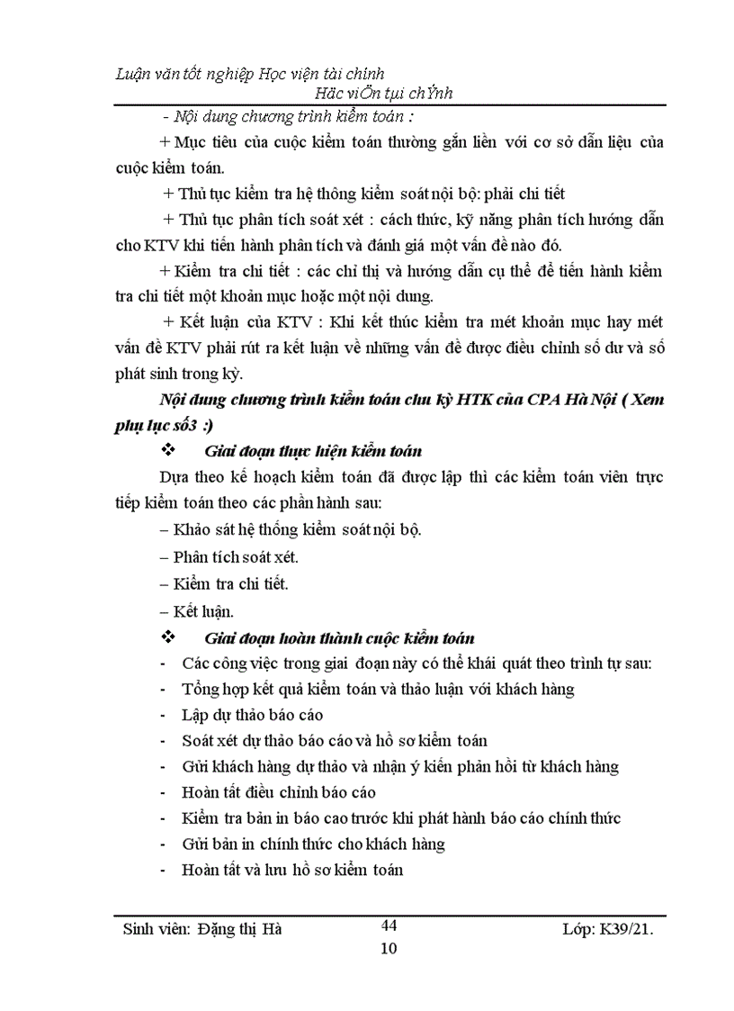 image for page Kiểm toán chu kỳ HTK trong quy trình kiểm toán BCTC do công ty Kiểm toán và Kế toán Hà Nội thực hiện 1