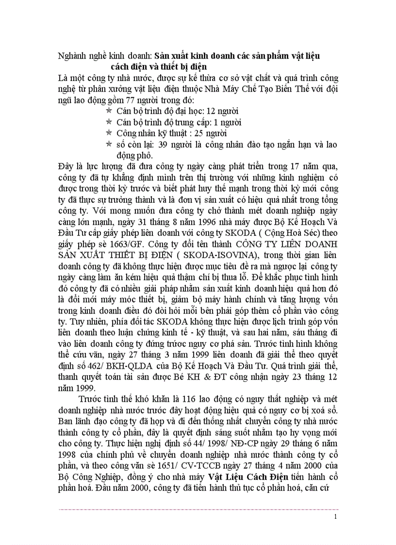 image for page Báo cáo thực tập tổng hợp tại công ty cổ phần Thiết Bị Điện Hà Nội