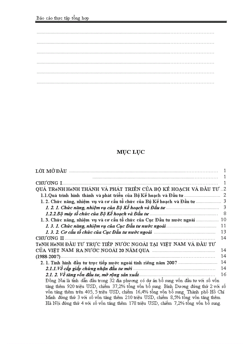 image for page báo cáo thực tập tổng hợp tại Cục Đầu tư nước ngoài Bộ Kế hoạch và Đầu tư