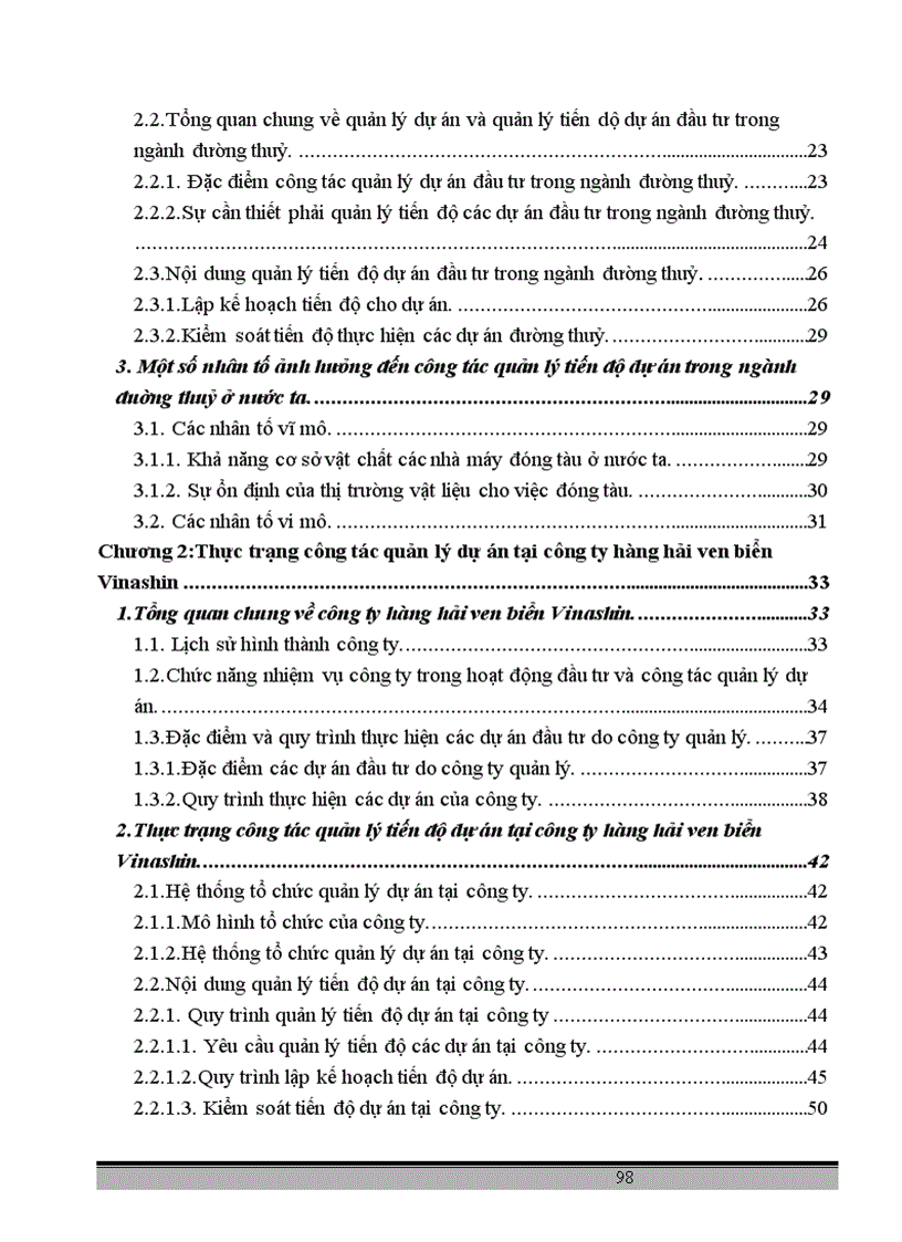 image for page Nghiên cứu công tác quản lý tiến độ dự án tại công ty hàng hải ven biển Vinashin 1