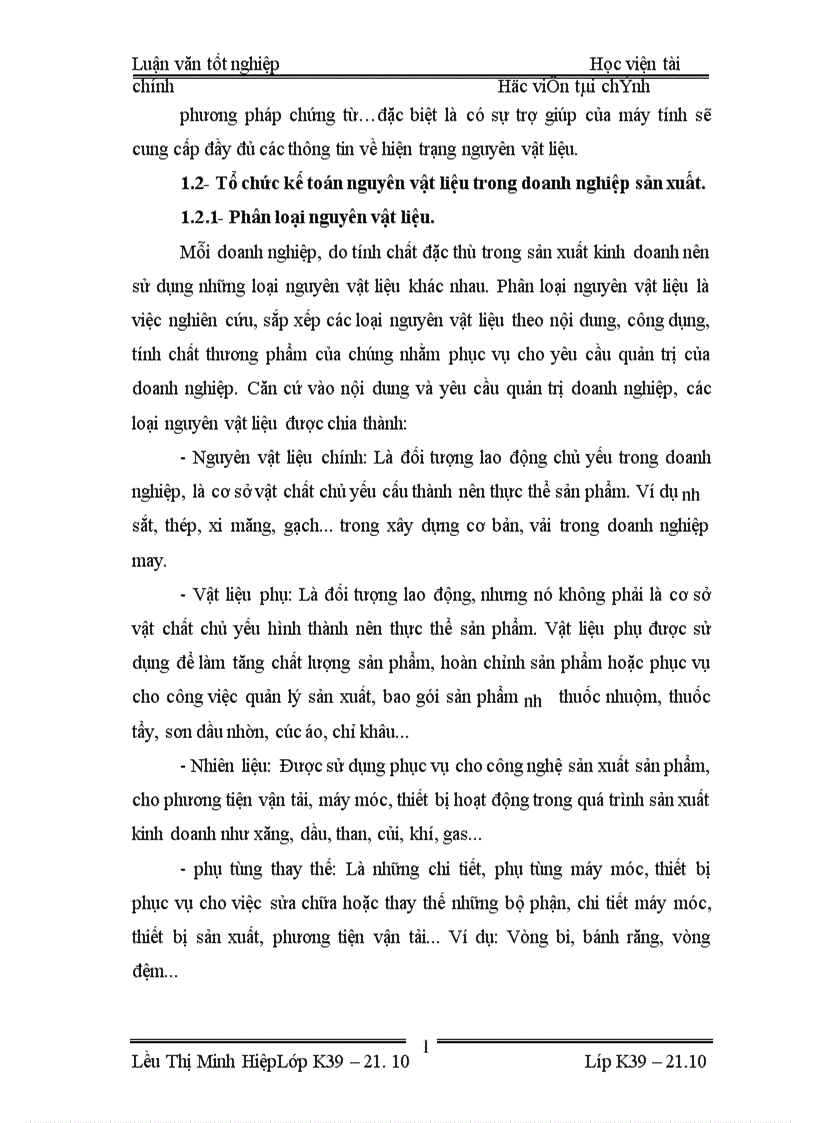 image for page thực trạng tổ chức kế toán NGUYêN VậT LIệU và tình hình cung cấp sử dụng nguyên vật liệu ở Công ty Sản Xuất và Thương mạI Tam Long 1