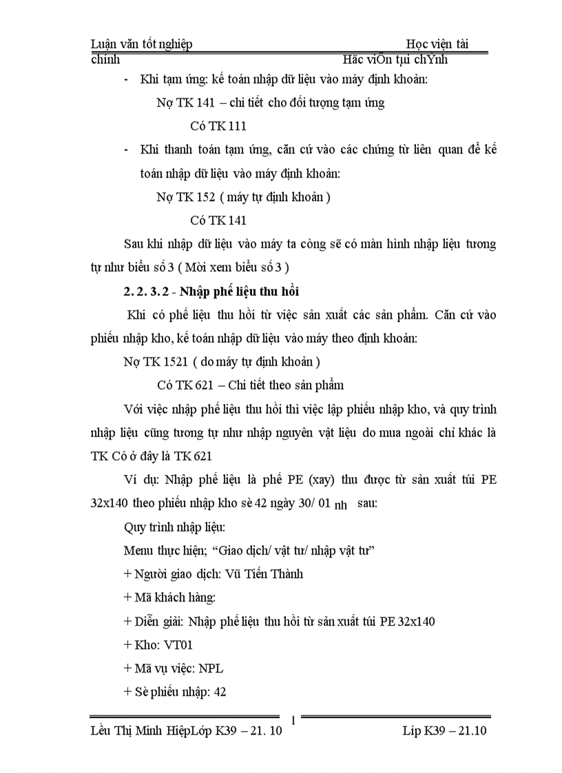 image for page thực trạng tổ chức kế toán NGUYêN VậT LIệU và tình hình cung cấp sử dụng nguyên vật liệu ở Công ty Sản Xuất và Thương mạI Tam Long 1