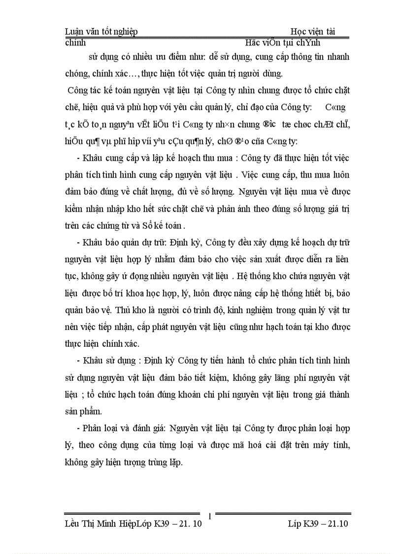 image for page thực trạng tổ chức kế toán NGUYêN VậT LIệU và tình hình cung cấp sử dụng nguyên vật liệu ở Công ty Sản Xuất và Thương mạI Tam Long 1