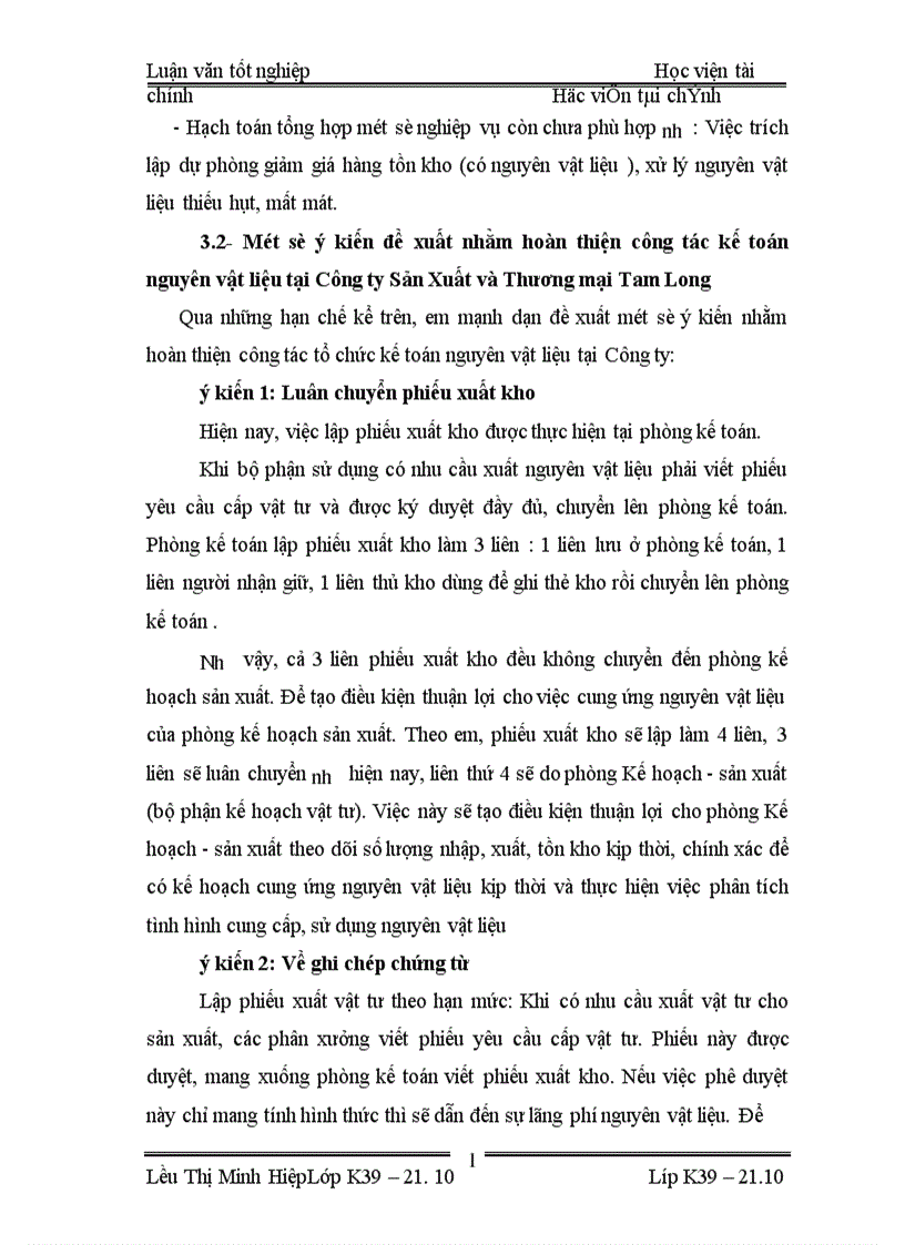image for page thực trạng tổ chức kế toán NGUYêN VậT LIệU và tình hình cung cấp sử dụng nguyên vật liệu ở Công ty Sản Xuất và Thương mạI Tam Long 1