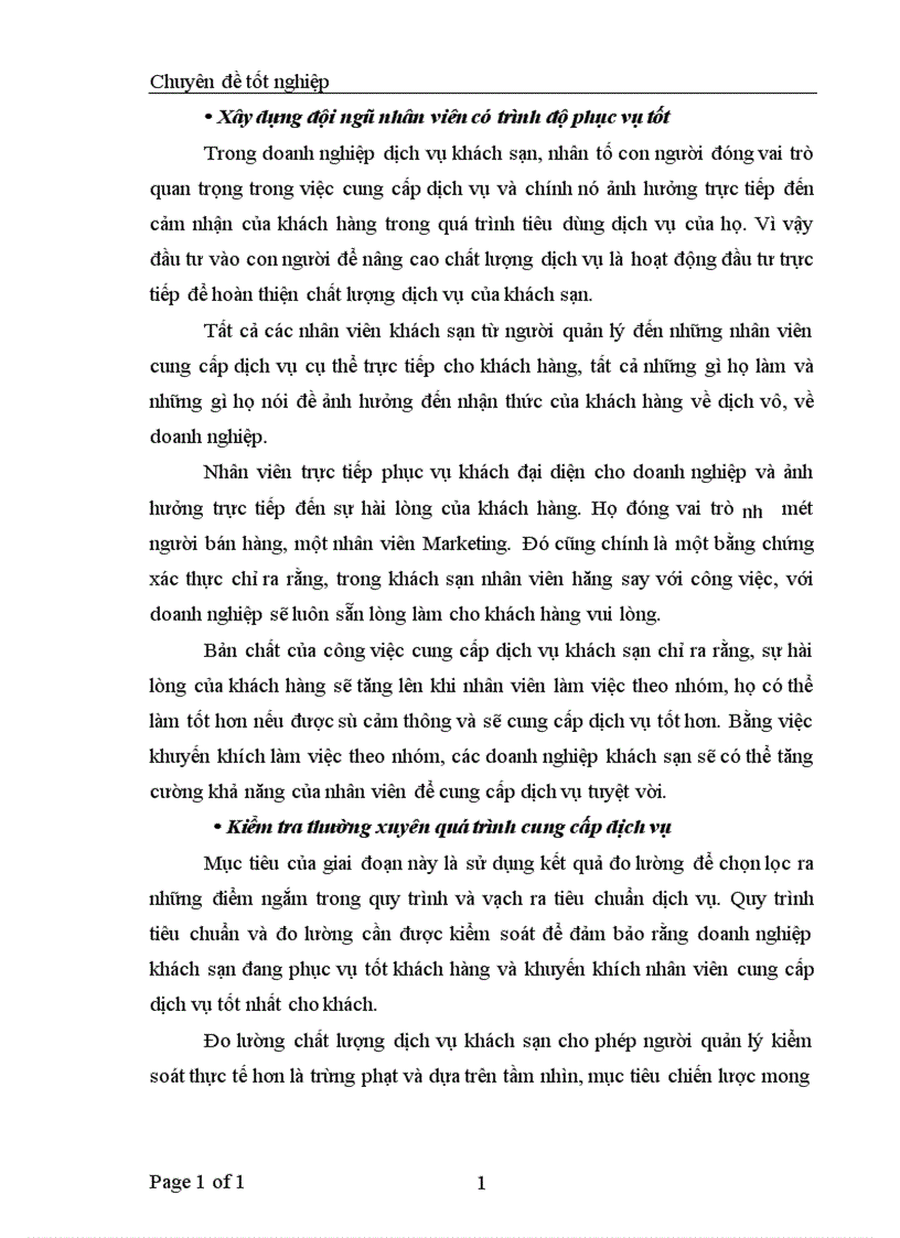 image for page Một số giải pháp quản lý chất lượng tại khách sạn Phương Đông 1