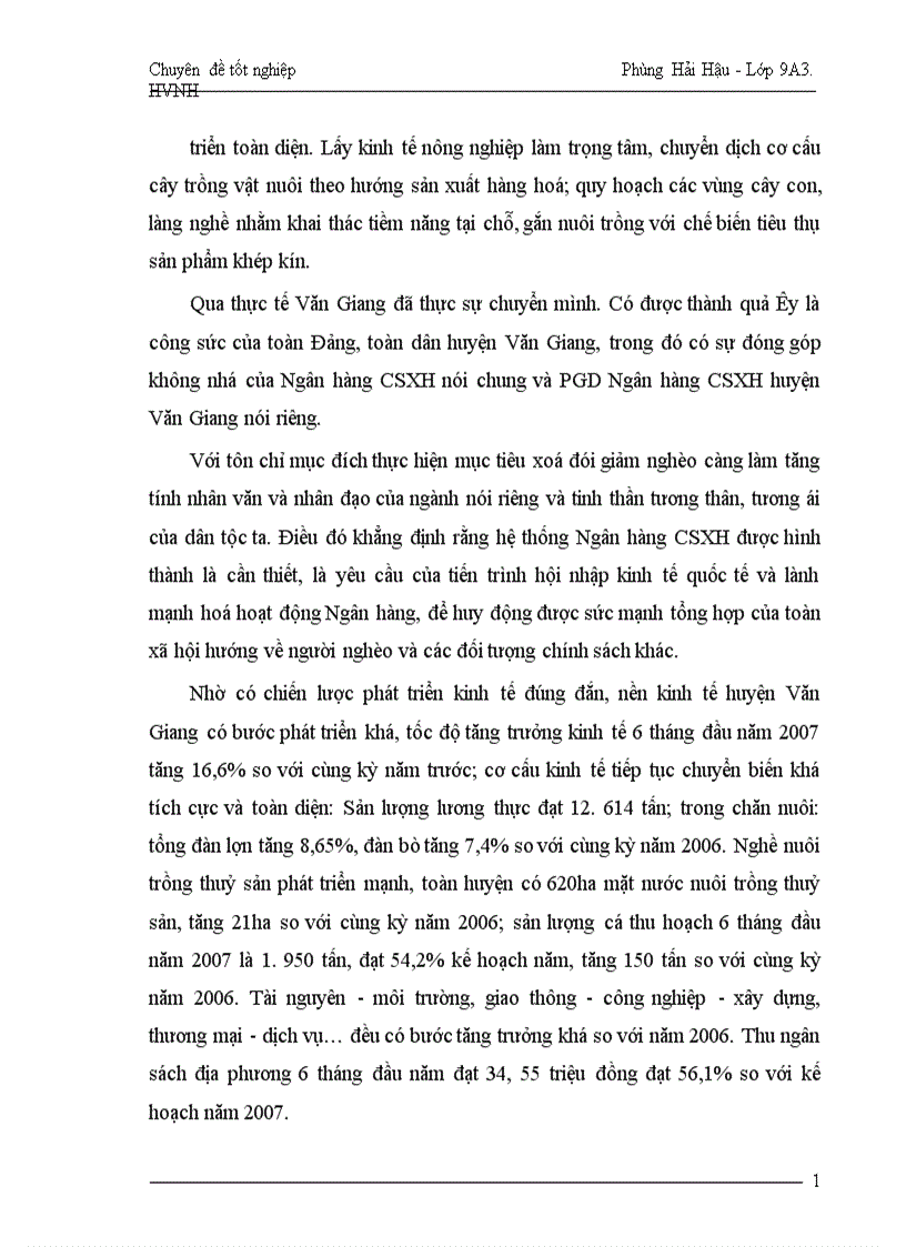 image for page Một số giải pháp nhằm nâng cao hơn nữa hiệu quả tín dụng đối với hộ nghèo áp dụng tại PGD Ngân hàng CSXH huyện Văn Giang tỉnh Hưng Yên
