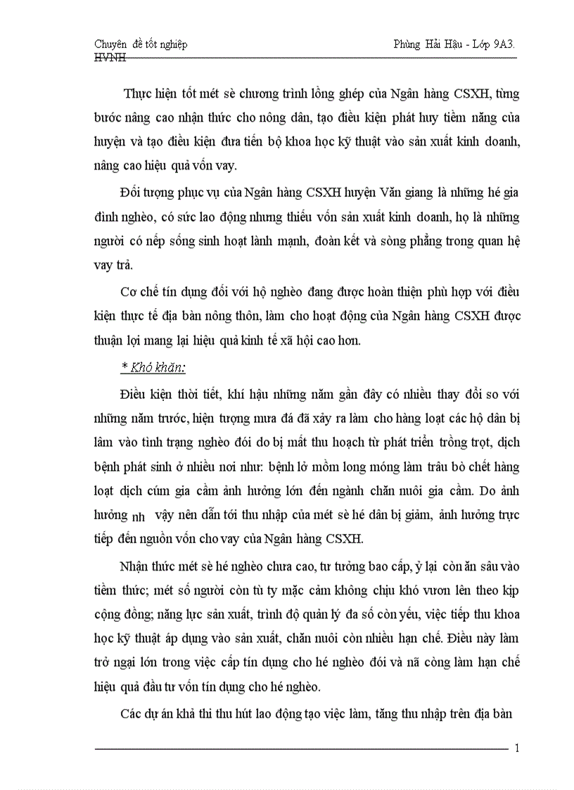 image for page Một số giải pháp nhằm nâng cao hơn nữa hiệu quả tín dụng đối với hộ nghèo áp dụng tại PGD Ngân hàng CSXH huyện Văn Giang tỉnh Hưng Yên
