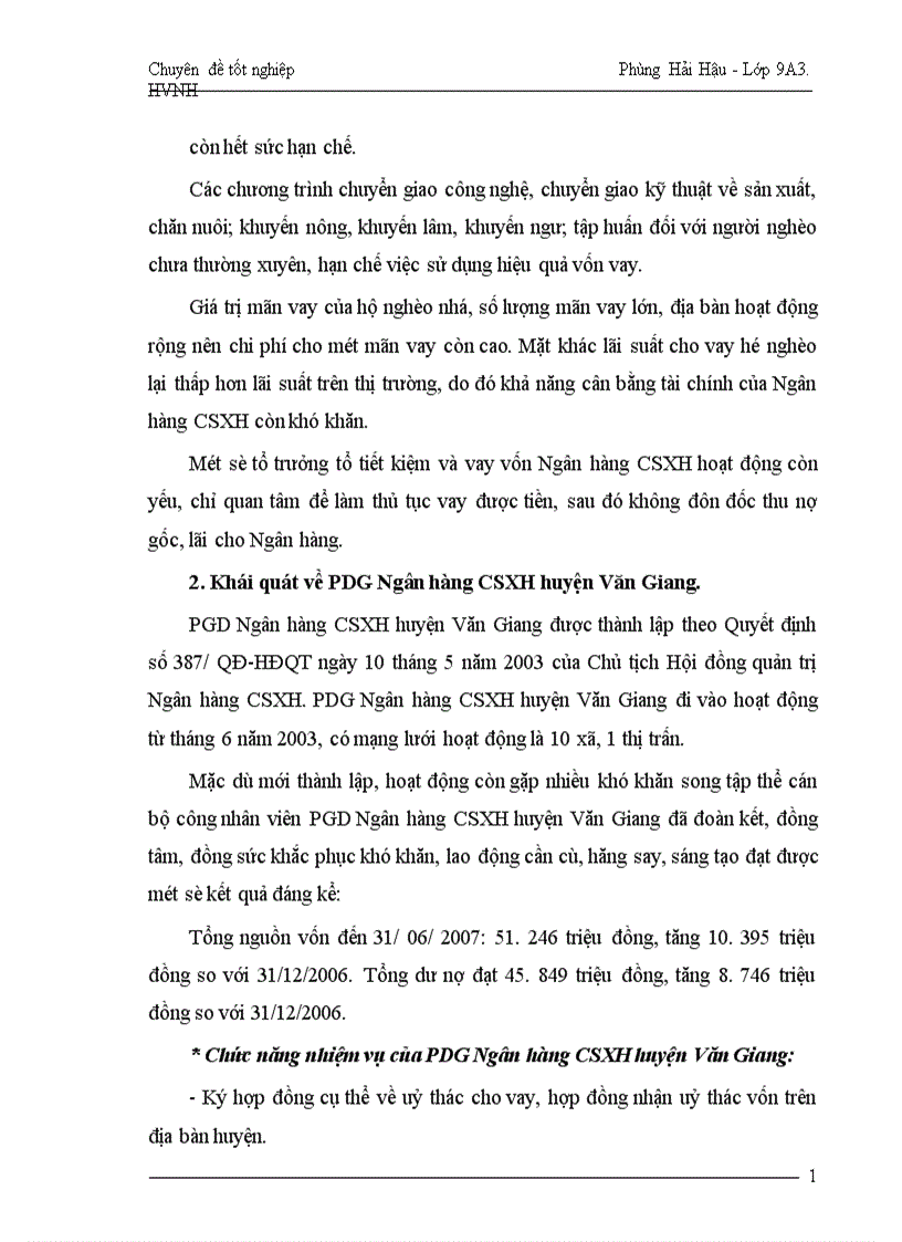 image for page Một số giải pháp nhằm nâng cao hơn nữa hiệu quả tín dụng đối với hộ nghèo áp dụng tại PGD Ngân hàng CSXH huyện Văn Giang tỉnh Hưng Yên