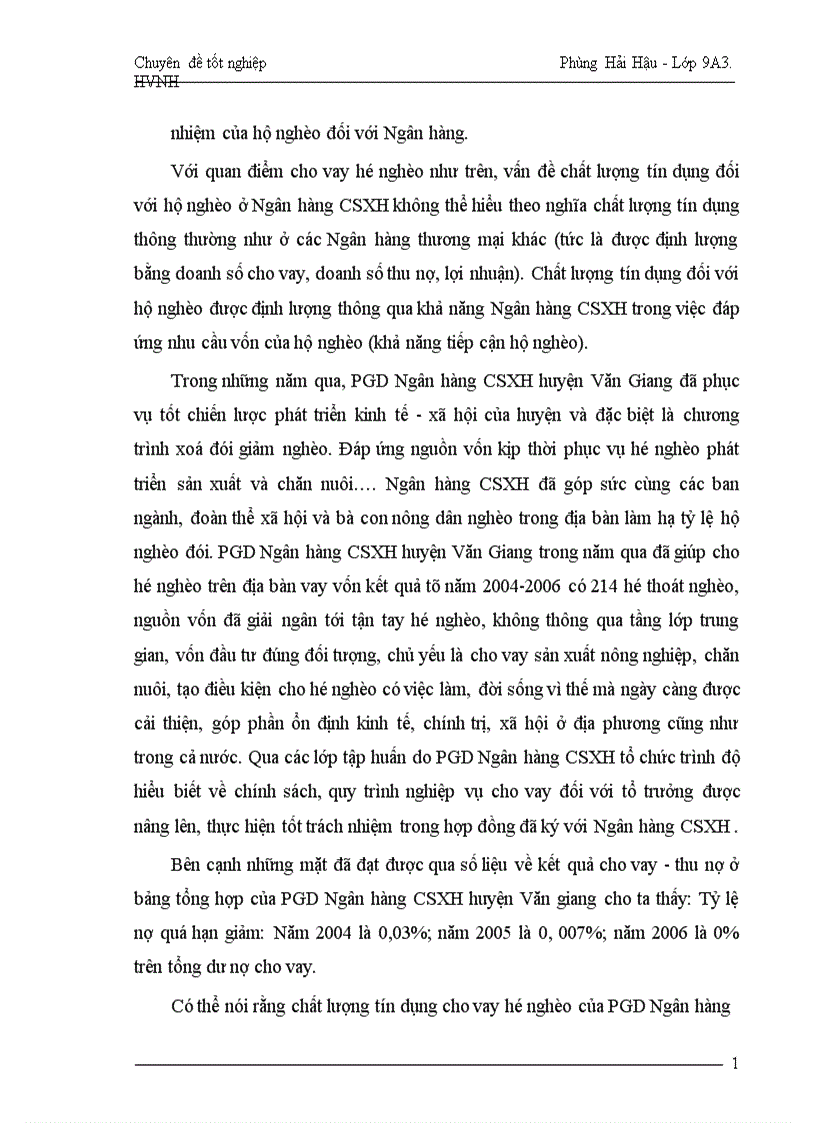 image for page Một số giải pháp nhằm nâng cao hơn nữa hiệu quả tín dụng đối với hộ nghèo áp dụng tại PGD Ngân hàng CSXH huyện Văn Giang tỉnh Hưng Yên