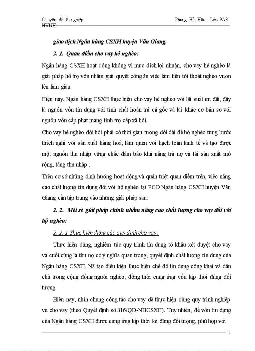 image for page Một số giải pháp nhằm nâng cao hơn nữa hiệu quả tín dụng đối với hộ nghèo áp dụng tại PGD Ngân hàng CSXH huyện Văn Giang tỉnh Hưng Yên