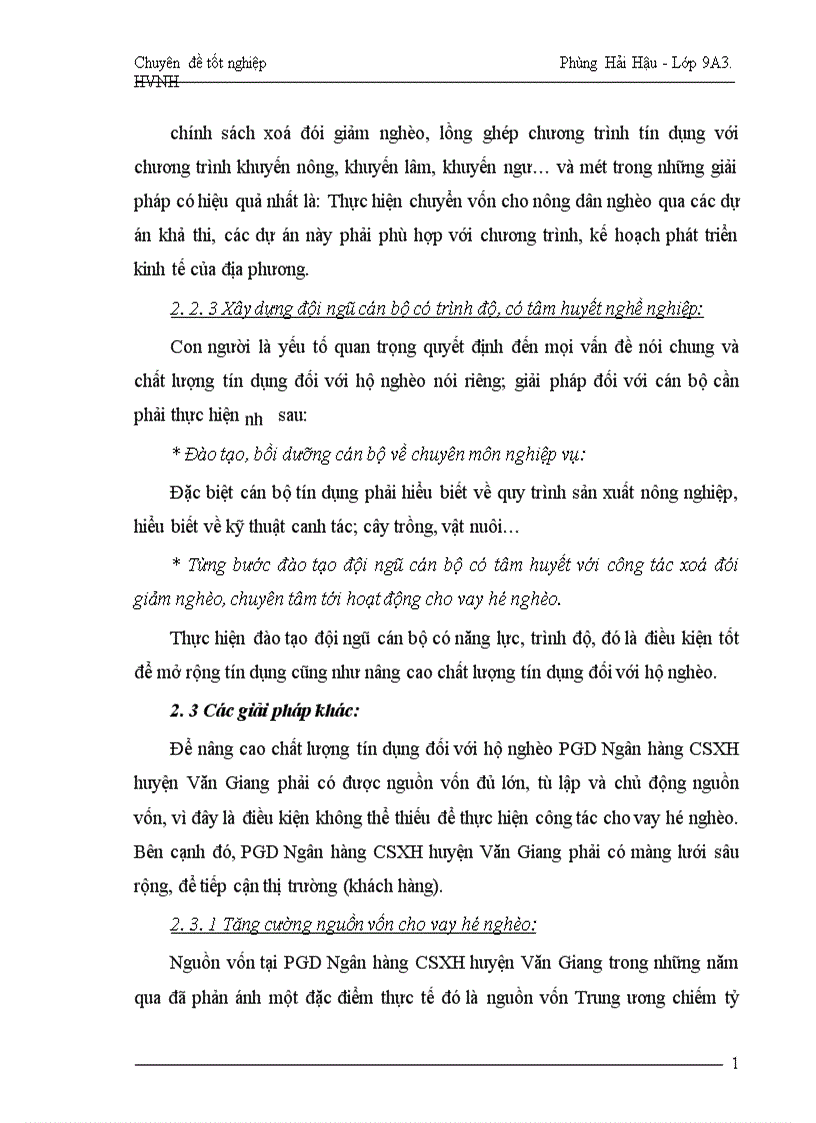 image for page Một số giải pháp nhằm nâng cao hơn nữa hiệu quả tín dụng đối với hộ nghèo áp dụng tại PGD Ngân hàng CSXH huyện Văn Giang tỉnh Hưng Yên