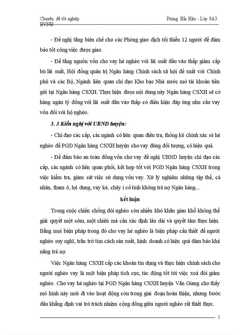 image for page Một số giải pháp nhằm nâng cao hơn nữa hiệu quả tín dụng đối với hộ nghèo áp dụng tại PGD Ngân hàng CSXH huyện Văn Giang tỉnh Hưng Yên