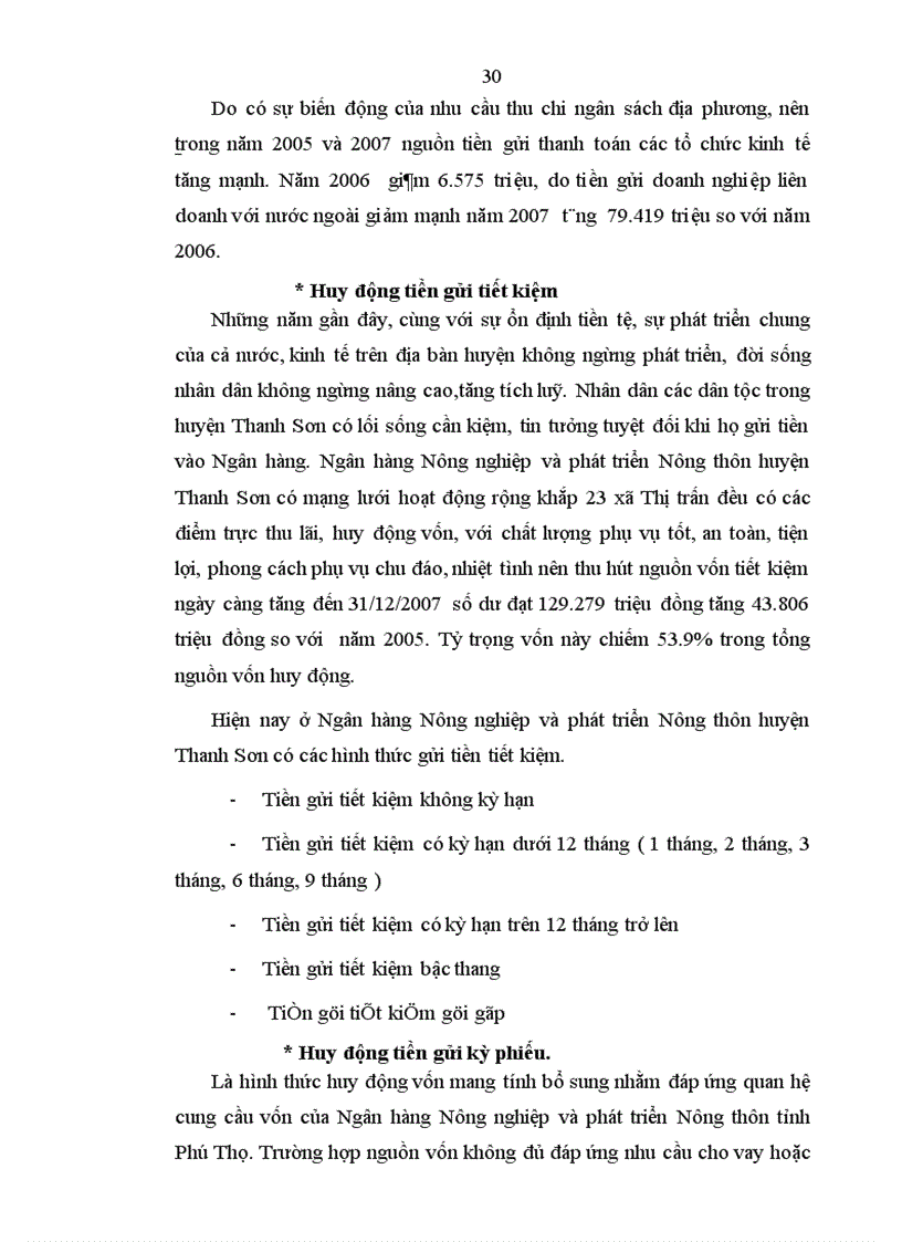 image for page Giải pháp tăng cường huy động vốn tại Ngân hàng Nông nghiệp và phát triển Nông thôn huyện Thanh Sơn 1