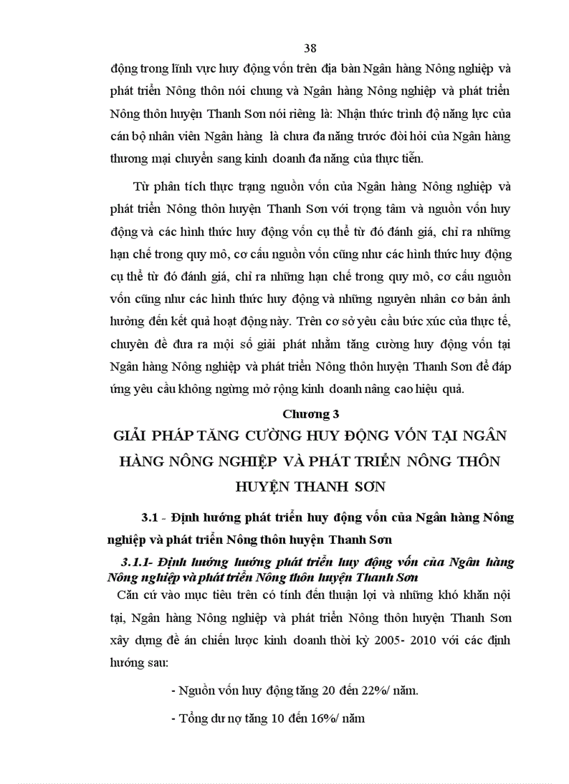 image for page Giải pháp tăng cường huy động vốn tại Ngân hàng Nông nghiệp và phát triển Nông thôn huyện Thanh Sơn 1