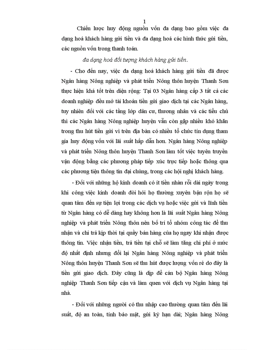 image for page Giải pháp tăng cường huy động vốn tại Ngân hàng Nông nghiệp và phát triển Nông thôn huyện Thanh Sơn 1
