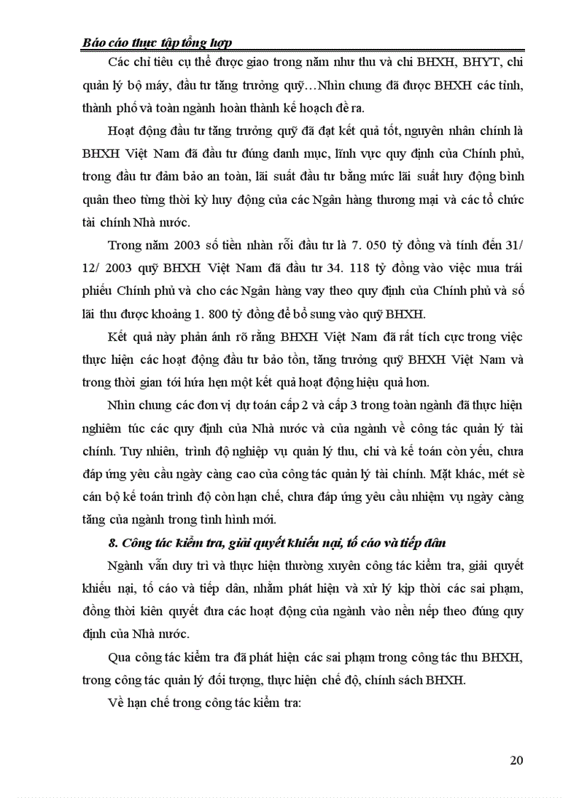 image for page Tình hình hoạt động của BHXH Việt Nam trong thời gian qua