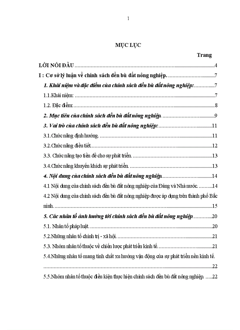image for page Một số giải pháp hoàn thiện chính sách đền bù đất nông nghiệp trên thành phố Bắc ninh