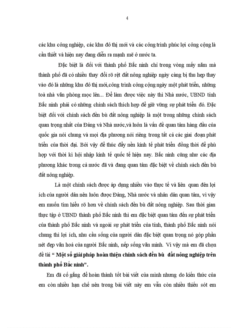image for page Một số giải pháp hoàn thiện chính sách đền bù đất nông nghiệp trên thành phố Bắc ninh
