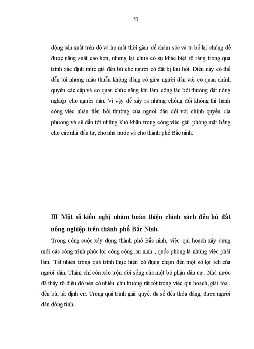 image for page Một số giải pháp hoàn thiện chính sách đền bù đất nông nghiệp trên thành phố Bắc ninh