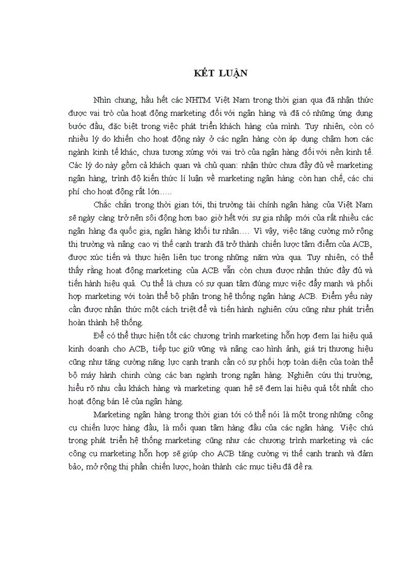 image for page Thực trạng và các giải pháp marketing nhằm phát triển khách hàng cá nhân của ngân hàng Á Châu ACB 1