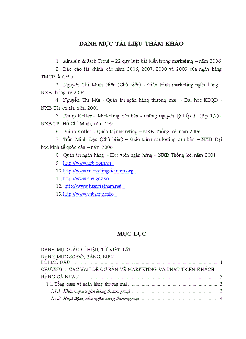 image for page Thực trạng và các giải pháp marketing nhằm phát triển khách hàng cá nhân của ngân hàng Á Châu ACB 1