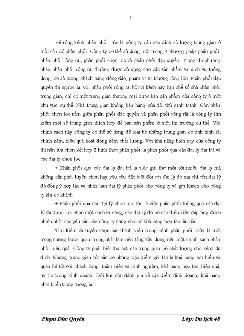image for page Hoàn thiện chính sách phân phối tại công ty TNHH Du lịch và Dịch vụ Hà Long