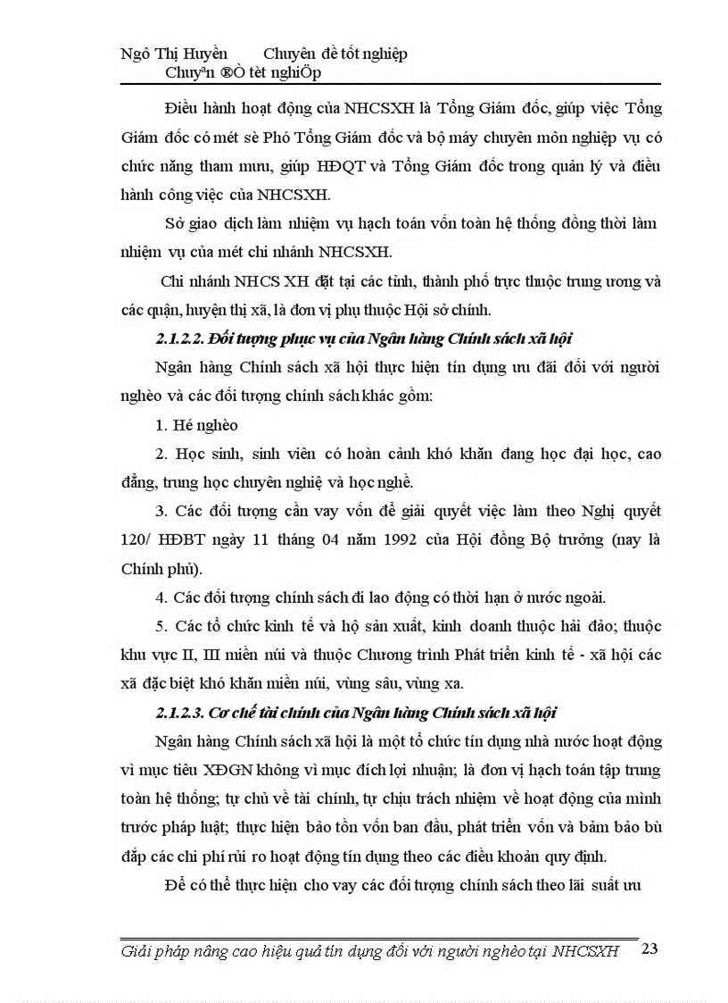 image for page Giải pháp nâng cao hiệu quả tín dụng đối với người nghèo tại ngân hàng chính sách xã hội 1