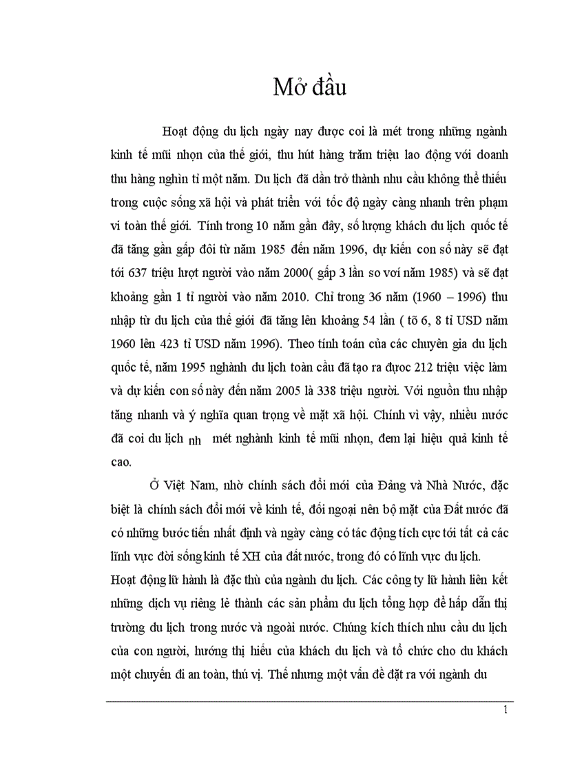 image for page Thực trạng và một số giải pháp nhằm hoàn thiện chính sách sản phẩm tại công ty du lịch và thương mại Thủ Đô