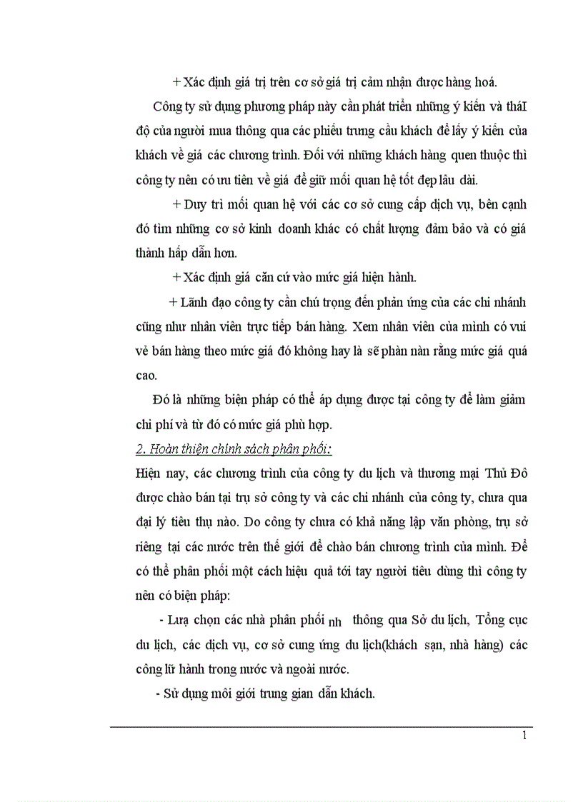image for page Thực trạng và một số giải pháp nhằm hoàn thiện chính sách sản phẩm tại công ty du lịch và thương mại Thủ Đô