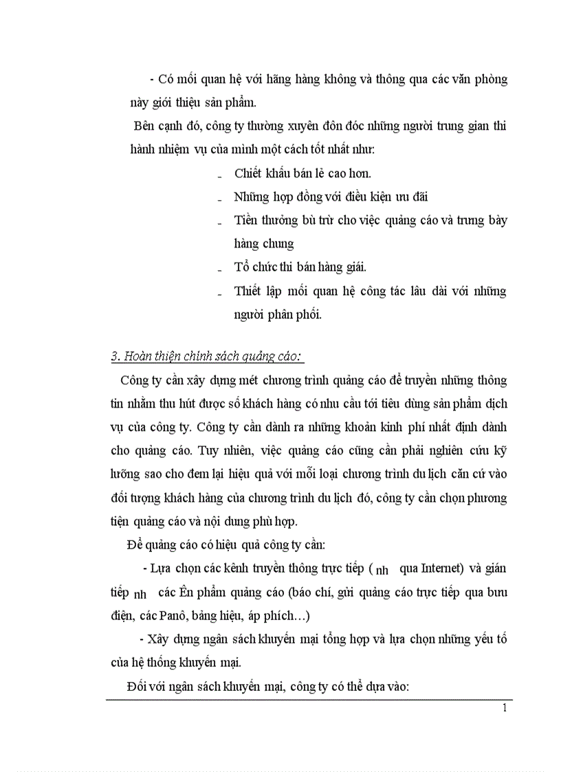 image for page Thực trạng và một số giải pháp nhằm hoàn thiện chính sách sản phẩm tại công ty du lịch và thương mại Thủ Đô