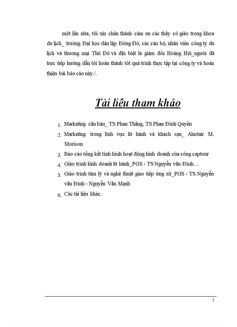 image for page Thực trạng và một số giải pháp nhằm hoàn thiện chính sách sản phẩm tại công ty du lịch và thương mại Thủ Đô