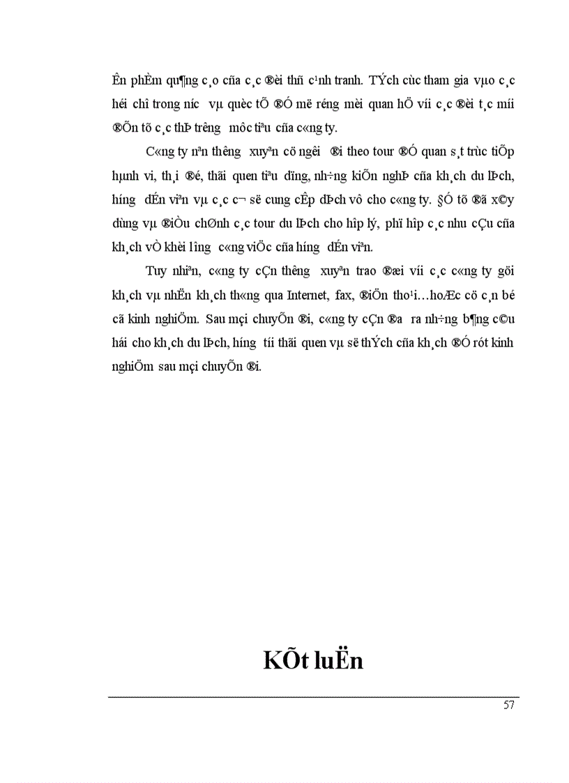 image for page Thực trạng và một số giải pháp nhằm hoàn thiện chính sách sản phẩm tại công ty du lịch và thương mại Thủ Đô