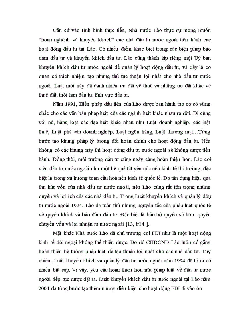 image for page Pháp luật về Biện pháp Bảo đảm đầu tư và khuyến khích đầu tư trực tiếp nước ngoài tại CHDCND Lào 1
