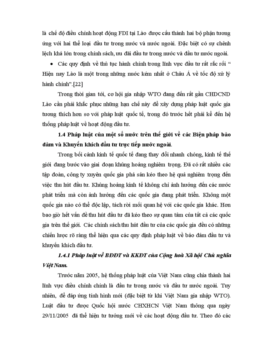 image for page Pháp luật về Biện pháp Bảo đảm đầu tư và khuyến khích đầu tư trực tiếp nước ngoài tại CHDCND Lào 1